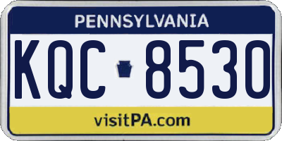 PA license plate KQC8530