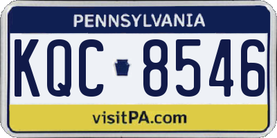 PA license plate KQC8546