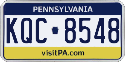 PA license plate KQC8548