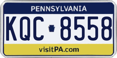 PA license plate KQC8558