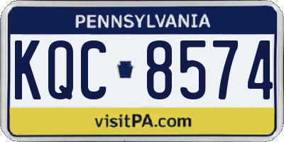 PA license plate KQC8574