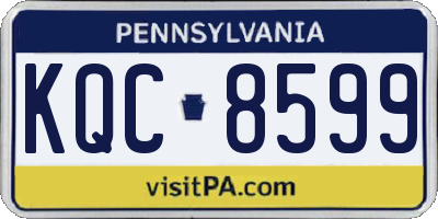 PA license plate KQC8599