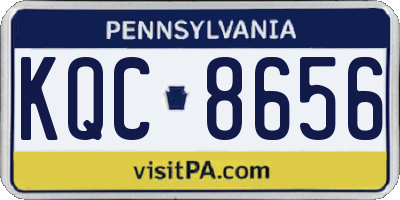 PA license plate KQC8656