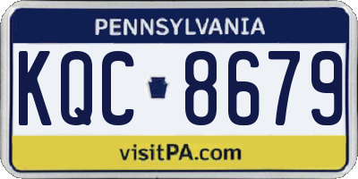 PA license plate KQC8679