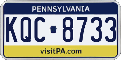PA license plate KQC8733