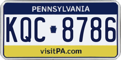 PA license plate KQC8786