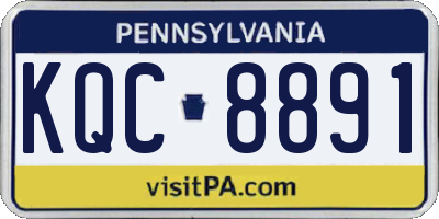 PA license plate KQC8891