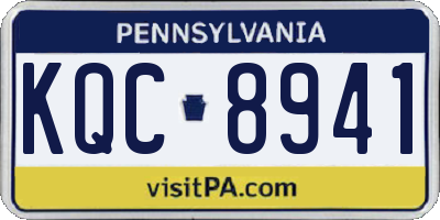 PA license plate KQC8941