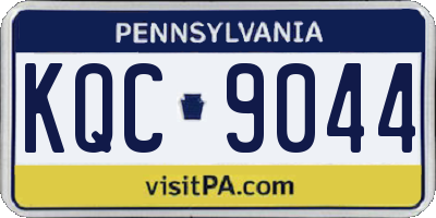 PA license plate KQC9044