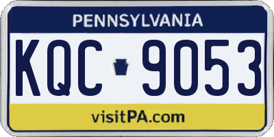 PA license plate KQC9053