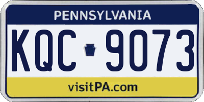 PA license plate KQC9073