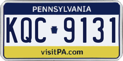 PA license plate KQC9131