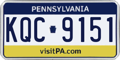 PA license plate KQC9151