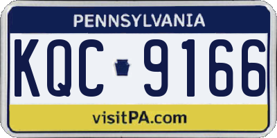 PA license plate KQC9166