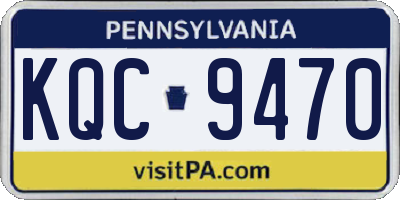 PA license plate KQC9470