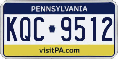 PA license plate KQC9512