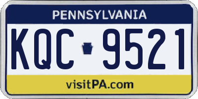 PA license plate KQC9521