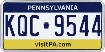 PA license plate KQC9544