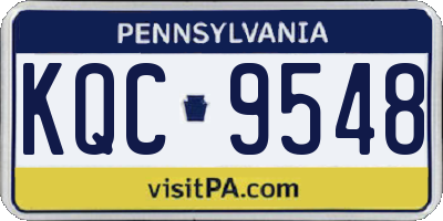 PA license plate KQC9548
