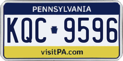 PA license plate KQC9596