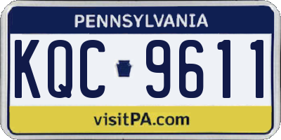 PA license plate KQC9611