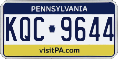PA license plate KQC9644