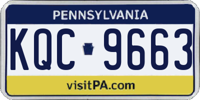 PA license plate KQC9663