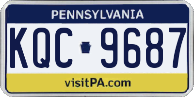 PA license plate KQC9687