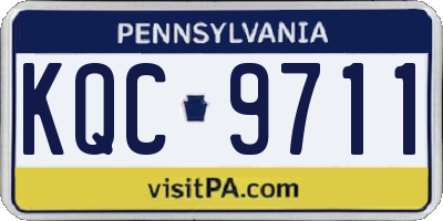 PA license plate KQC9711