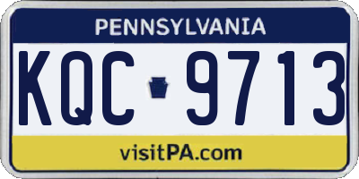 PA license plate KQC9713
