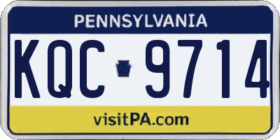 PA license plate KQC9714