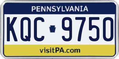 PA license plate KQC9750