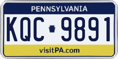 PA license plate KQC9891