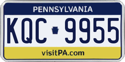 PA license plate KQC9955