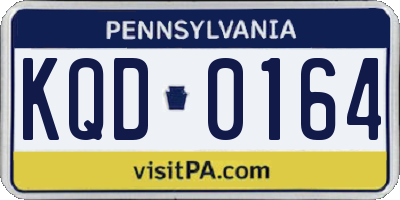 PA license plate KQD0164