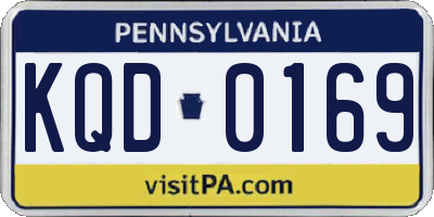 PA license plate KQD0169