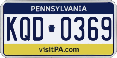 PA license plate KQD0369