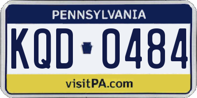 PA license plate KQD0484