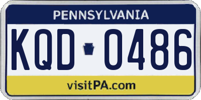 PA license plate KQD0486