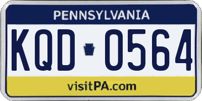 PA license plate KQD0564