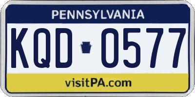 PA license plate KQD0577