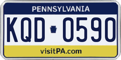 PA license plate KQD0590