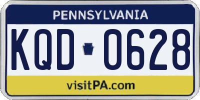 PA license plate KQD0628