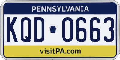 PA license plate KQD0663