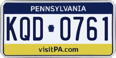 PA license plate KQD0761