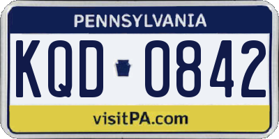 PA license plate KQD0842