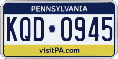 PA license plate KQD0945