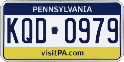 PA license plate KQD0979