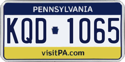 PA license plate KQD1065