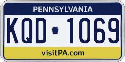 PA license plate KQD1069